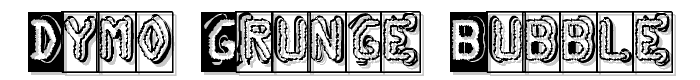 Dymo Grunge Bubble font